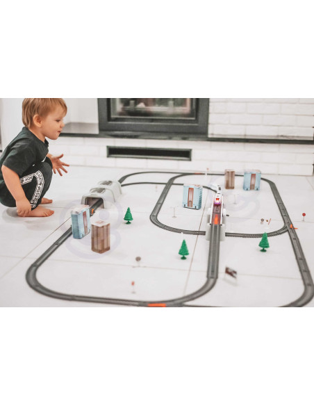 WOOPIE Electric Train Huge 914 cm Track Bridge Tunnel 86 pcs.