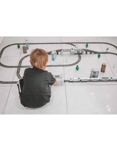 WOOPIE Electric Train Huge 914 cm Track Bridge Tunnel 86 pcs.