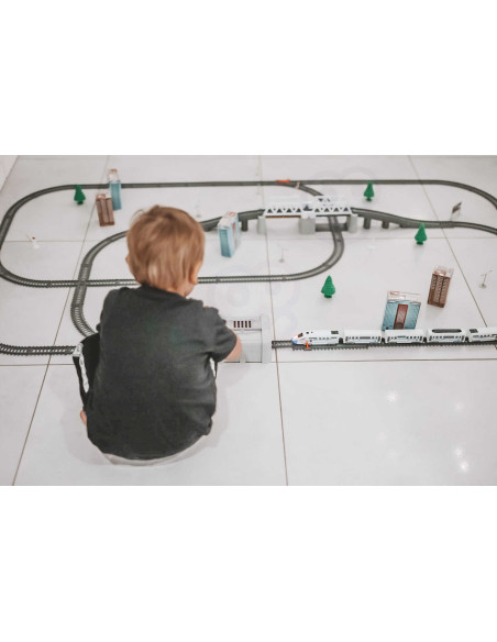 WOOPIE Electric Train Huge 914 cm Track Bridge Tunnel 86 pcs.