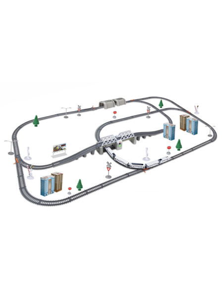 WOOPIE Electric Train Huge 914 cm Track Bridge Tunnel 86 pcs.