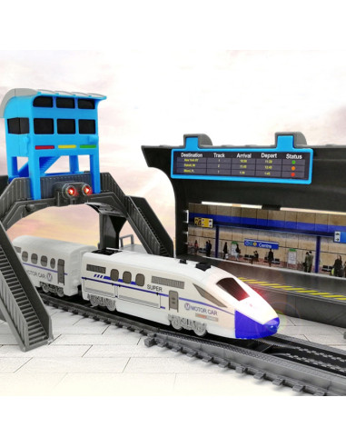 WOOPIE Electric Train Huge 914 cm Track Bridge Tunnel 86 pcs.