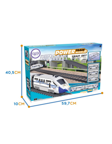 WOOPIE Electric Train Huge 914 cm Track Bridge Tunnel 86 pcs.