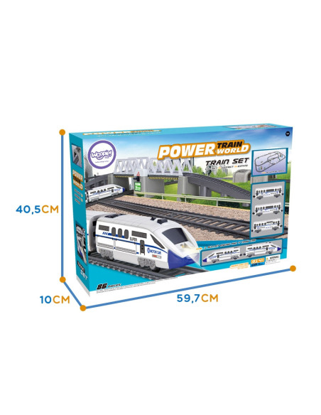 WOOPIE Electric Train Huge 914 cm Track Bridge Tunnel 86 pcs.
