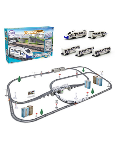 WOOPIE Electric Train Huge 914 cm Track Bridge Tunnel 86 pcs.