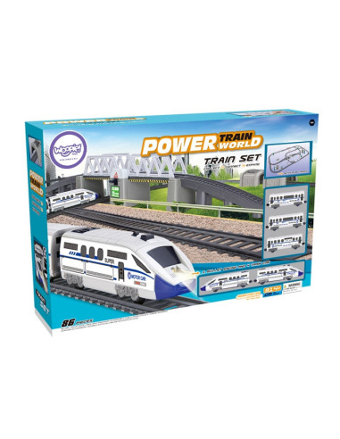 WOOPIE Electric Train Huge 914 cm Track Bridge Tunnel 86 pcs.