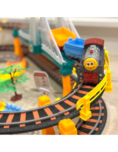 WOOPIE Electric Train 2in1 Race Track Train Viaduct Car XXL 192 pcs.