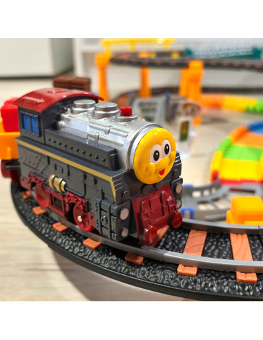 WOOPIE Electric Train 2in1 Race Track Train Viaduct Car XXL 192 pcs.