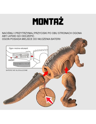 WOOPIE Remote Controlled Dinosaur RC Robot T-Rex
