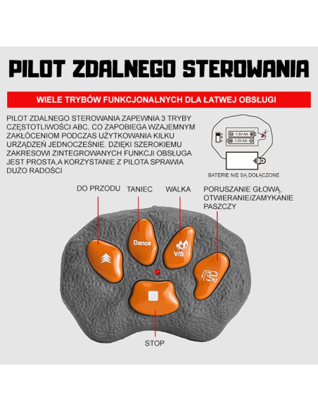 WOOPIE Nuotolinio valdymo dinozaurų robotas T-Rex