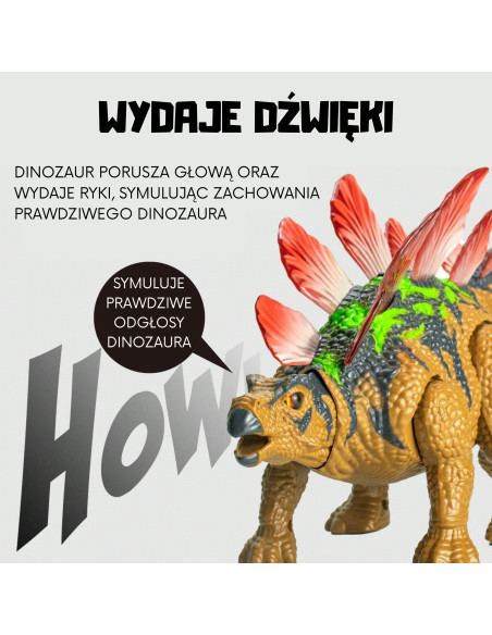 WOOPIE dinozauras Stegosaurus su pulteliu