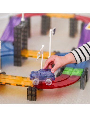 WOOPIE Magnetic Car Race Track + 137 El. Car