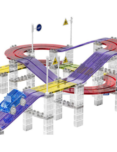 WOOPIE Magnetic Car Race Track + 137 El. Car