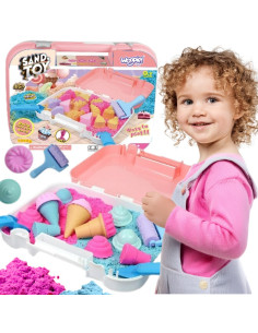 WOOPIE Kinetic Sand Set Ice Cream in a Suitcase 1kg + Accessories