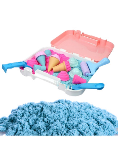 WOOPIE Kinetic Sand Set Ice Cream in a Suitcase 1kg + Accessories