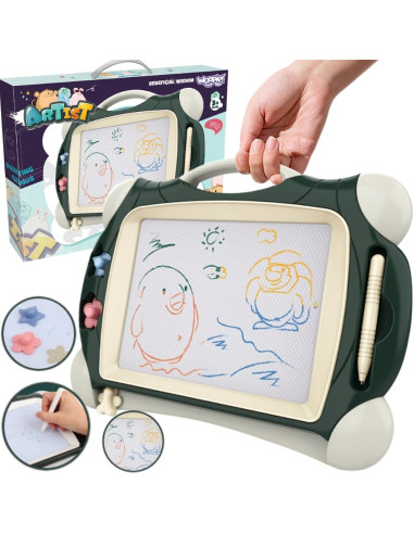 WOOPIE Magnetic Color Marker Board + 2 Green Stamps
