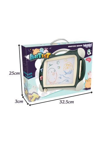 WOOPIE magnetinė spalvota žymeklio lenta + 2 žali antspaudai