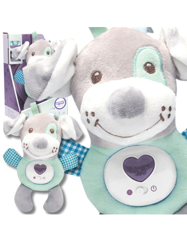 WOOPIE BABY Interactive Plush Toy for Babies with Light and Sound Sleeping Dog