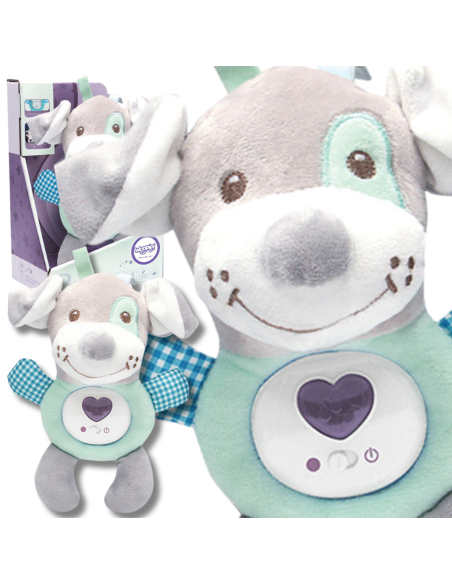 WOOPIE BABY Interactive Plush Toy for Babies with Light and Sound Sleeping Dog