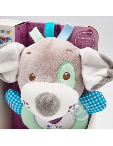 WOOPIE BABY interaktyvus pliušinis žaislas kūdikiams su šviesa ir garsu - miegantis šuniukas