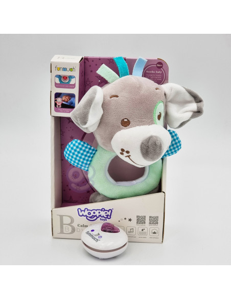 WOOPIE BABY Interactive Plush Toy for Babies with Light and Sound Sleeping Dog