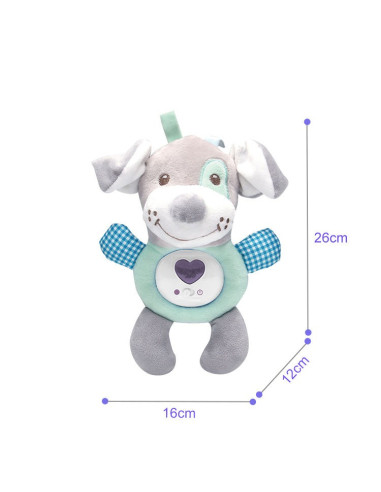 WOOPIE BABY Interactive Plush Toy for Babies with Light and Sound Sleeping Dog