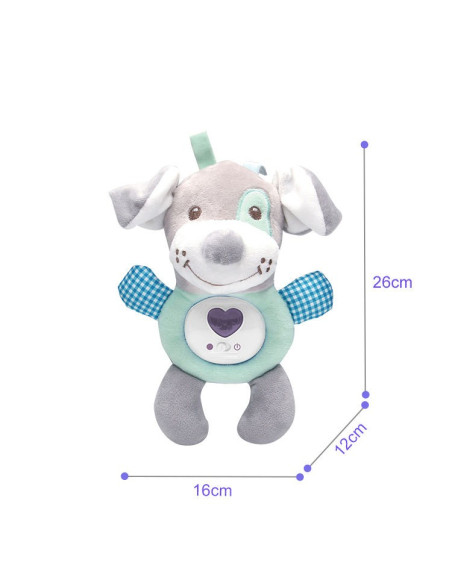 WOOPIE BABY Interactive Plush Toy for Babies with Light and Sound Sleeping Dog