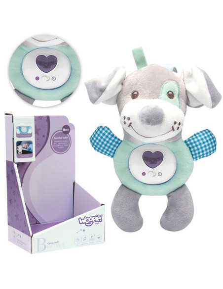 WOOPIE BABY Interactive Plush Toy for Babies with Light and Sound Sleeping Dog