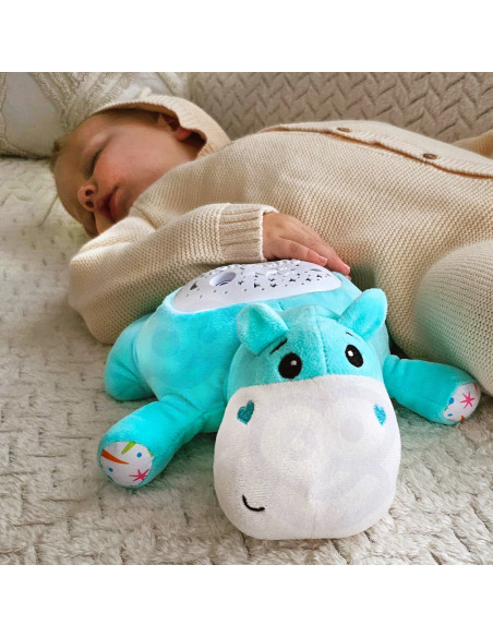 WOOPIE BABY pliušinis žaislas - projektorius miegantis begemotas