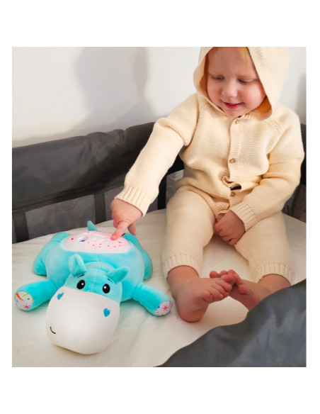 WOOPIE BABY Cuddly Toy 2-in-1 Projector Sleeper Hippo