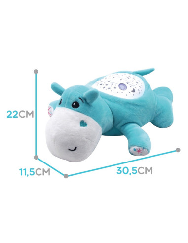 WOOPIE BABY Cuddly Toy 2-in-1 Projector Sleeper Hippo