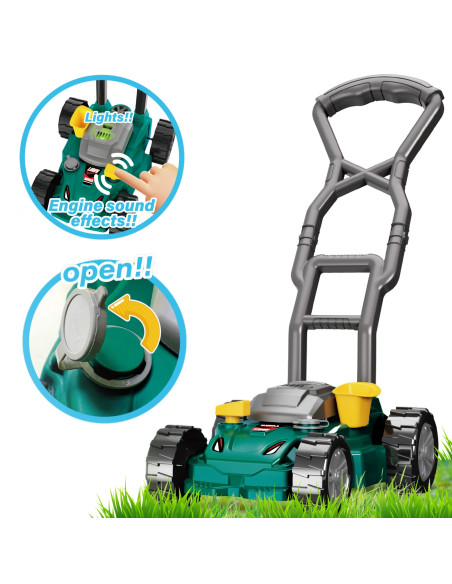 WOOPIE Push Garden Lawn Mower with Sound and Light