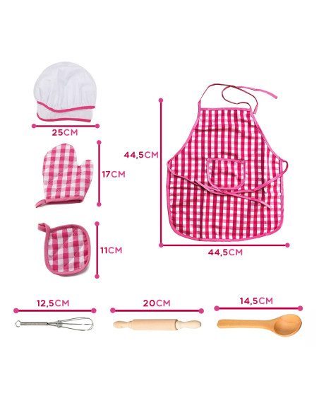 WOOPIE Little Chef Set Cooking Suit Kitchen Accessories 7 pcs.