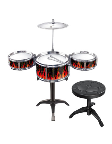 WOOPIE Educational Percussion for Children 3 Drums 1 Cymbal + Stool