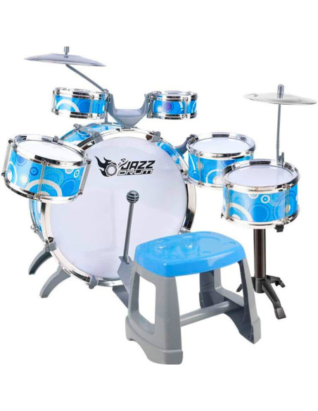 WOOPIE Educational Percussion for Children 6 Drums 2 Cymbals + Stool