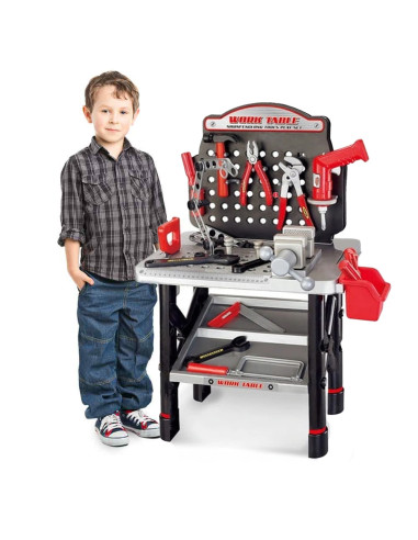 WOOPIE Large Workshop with Tools for Children DIY Set Drill Saw Hammer 50 pcs.