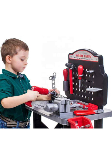 WOOPIE Large Workshop with Tools for Children DIY Set Drill Saw Hammer 50 pcs.