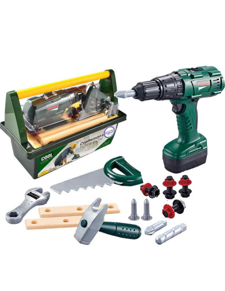 WOOPIE Large Backpack with Tools for Children DIY Set Screwdriver and Drill 15 pcs.