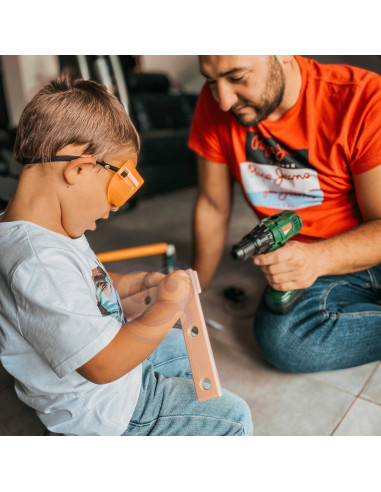 WOOPIE Large Backpack with Tools for Children DIY Set Screwdriver and Drill 15 pcs.