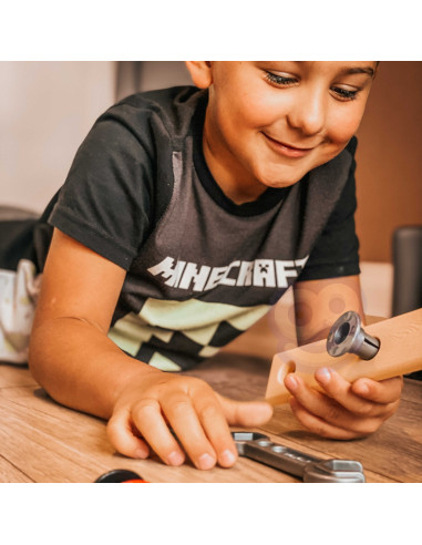 WOOPIE didelė kuprinė su įrankiais vaikams „pasidaryk pats“ rinkinys atsuktuvams ir grąžtams, 15 vnt.