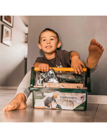 WOOPIE Large Backpack with Tools for Children DIY Set Screwdriver and Drill 15 pcs.