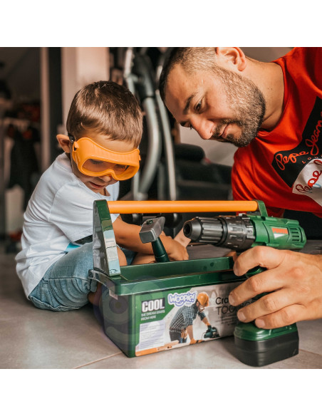 WOOPIE Large Backpack with Tools for Children DIY Set Screwdriver and Drill 15 pcs.