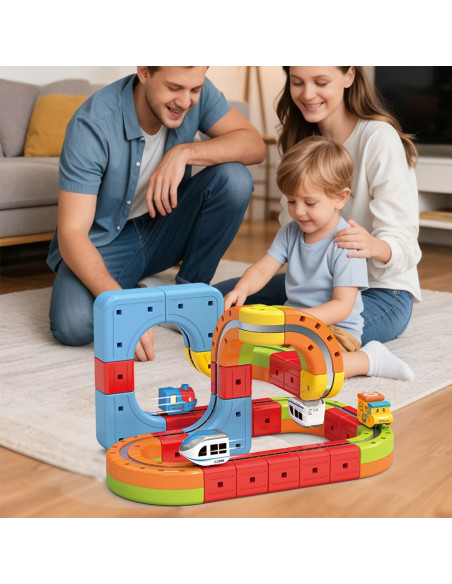 WOOPIE Magic Cube Train Construction Blocks Anti-Gravity Magnetic Track 32 pcs.