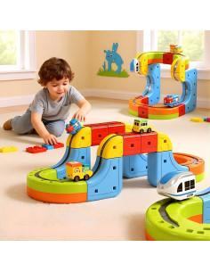 WOOPIE Magic Cube Train Construction Blocks Anti-Gravity Magnetic Track 18 pcs. 2