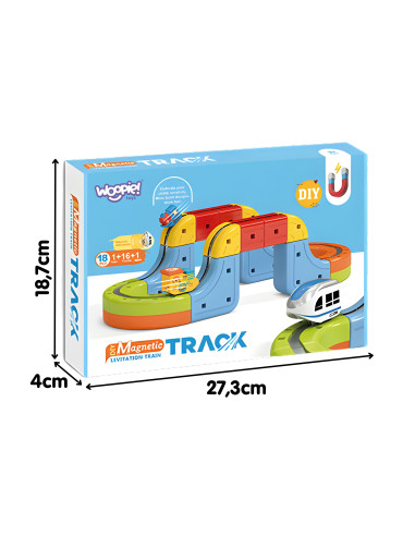 WOOPIE Magic Cube Train Construction Blocks Anti-Gravity Magnetic Track 18 pcs.