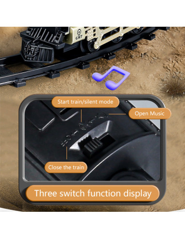 WOOPIE Classic Steam Train Locomotive Track XXL