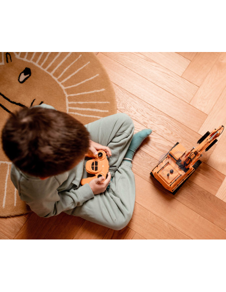 WOOPIE Large Remote Controlled Excavator on Tracks 7 Functions Sound + Acc.