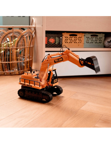 WOOPIE Large Remote Controlled Excavator on Tracks 7 Functions Sound + Acc.