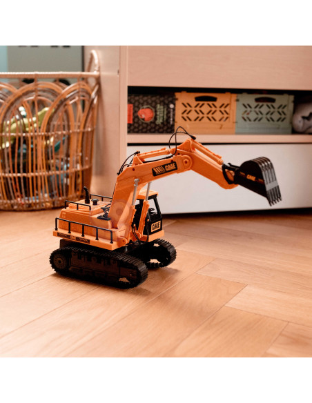 WOOPIE Large Remote Controlled Excavator on Tracks 7 Functions Sound + Acc.