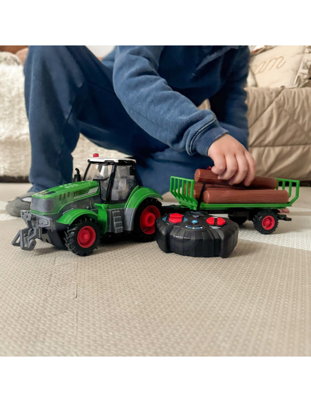 WOOPIE RC Tractor with Trailer - 1:24 Scale