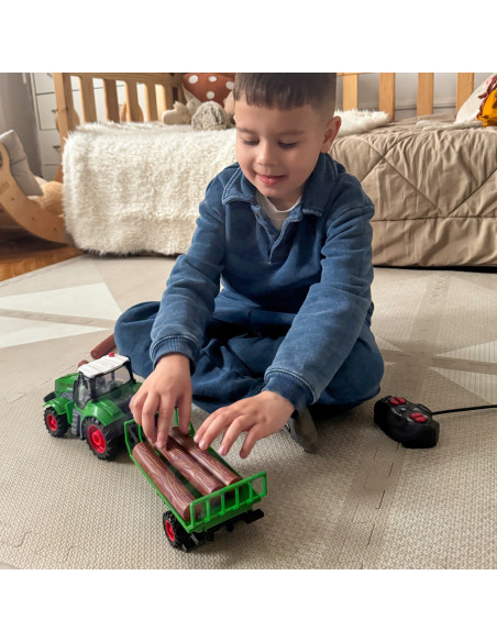 WOOPIE RC Tractor with Trailer - 1:24 Scale